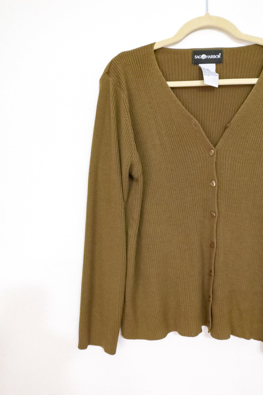 Ribbed Button Down Cardigan (L)