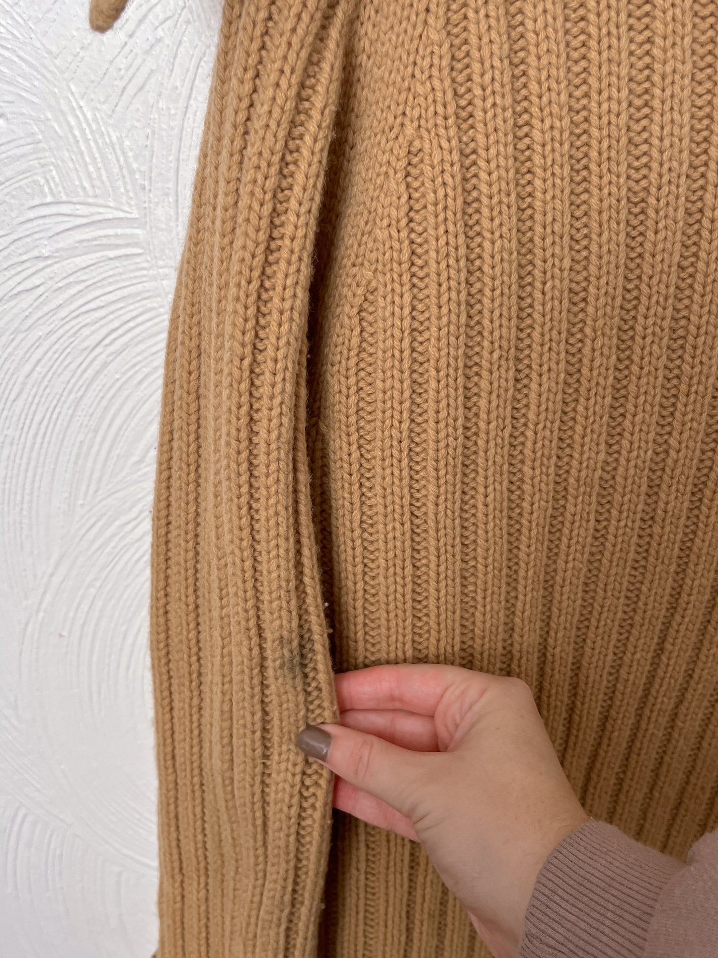 Oversized Collar Knit Cardigan (M)