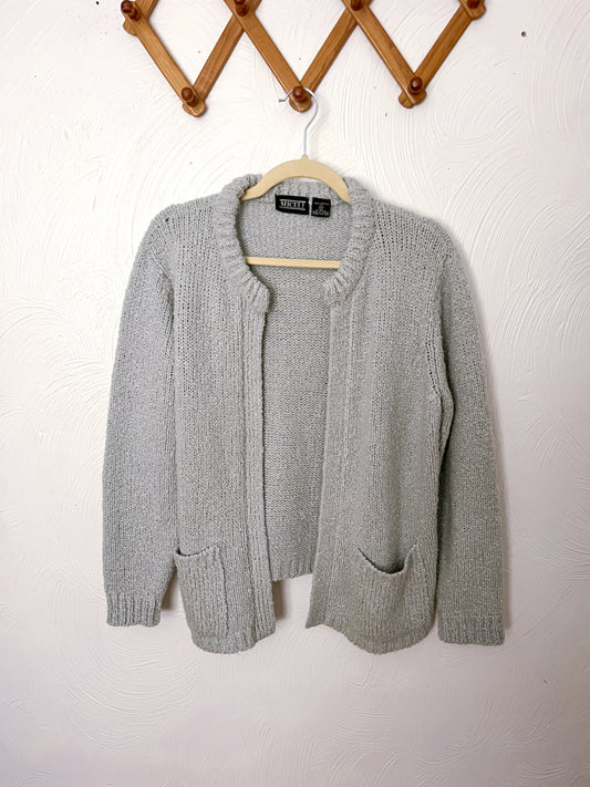 Gray Knit Cardigan