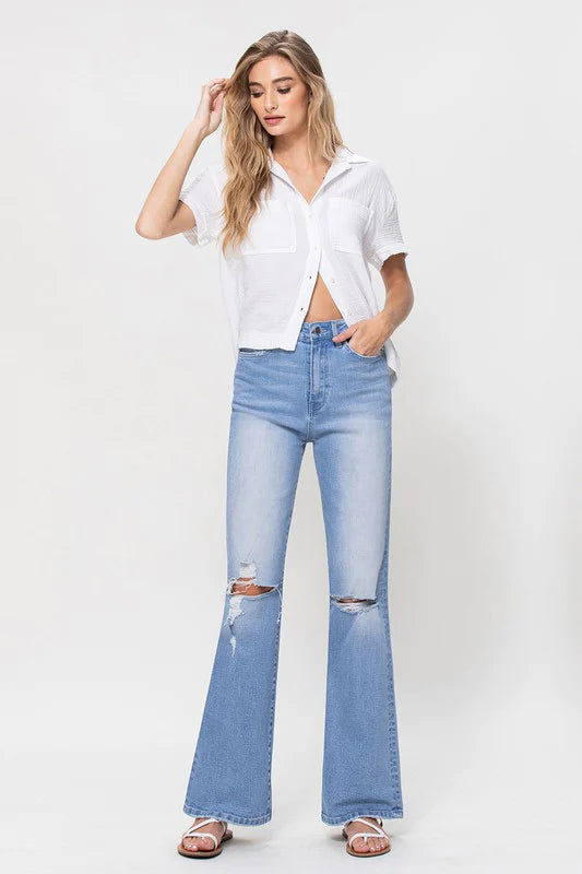 Flying Monkey Distressed Flare Jeans (30)