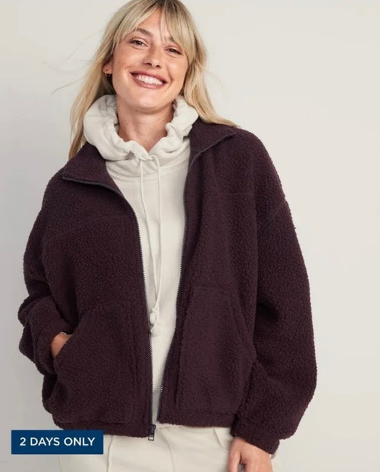 Old Navy Slouchy Sherpa Jacket (xs)
